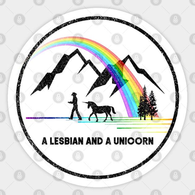 A Lesbian AND a Unicorn (Wynonna Earp) Sticker by VikingElf